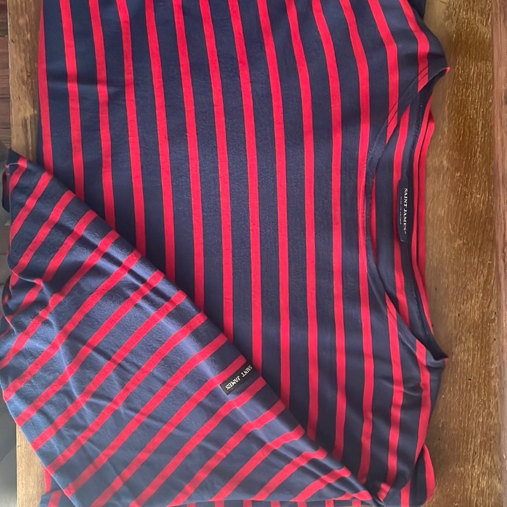 Men’s Saint James striped, long sleeve, 100% cotton shirt
